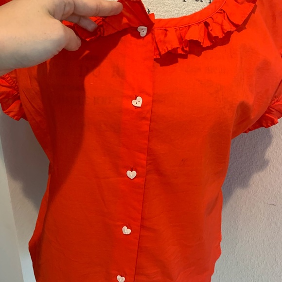 Alex Mill ruffle red blouse - Picture 4 of 8